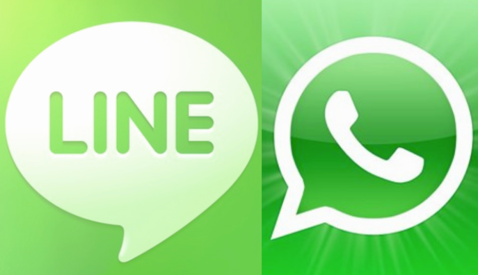 Logos de Whatsapp y Line