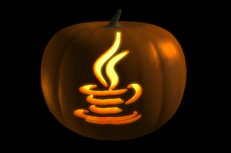 Logo de Java sobre calabaza