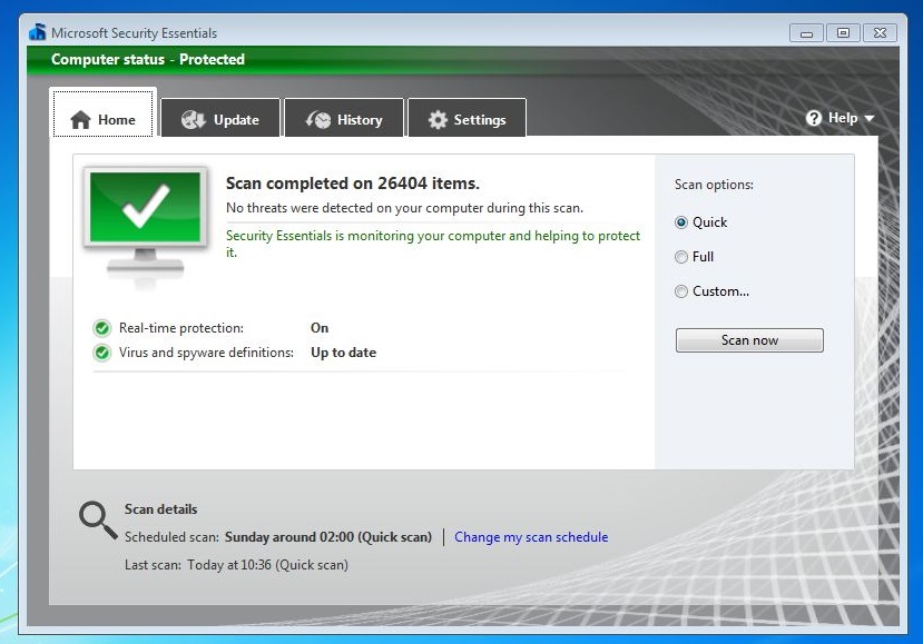 Microsoft Security Essentials, el antivirus gratis de Microsoft